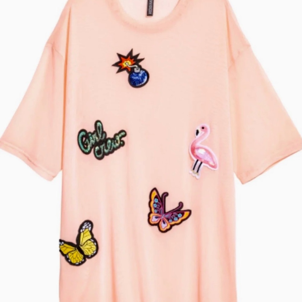 Pink H&M mesh tee